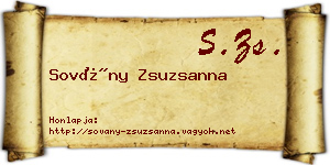 Sovány Zsuzsanna névjegykártya