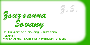 zsuzsanna sovany business card