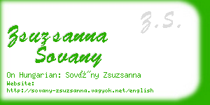 zsuzsanna sovany business card